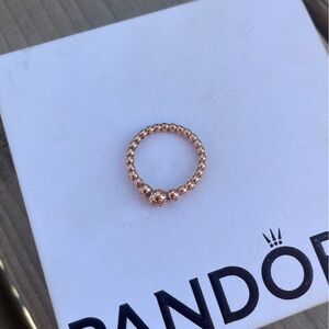 Pandora rose gold sting of beads ring